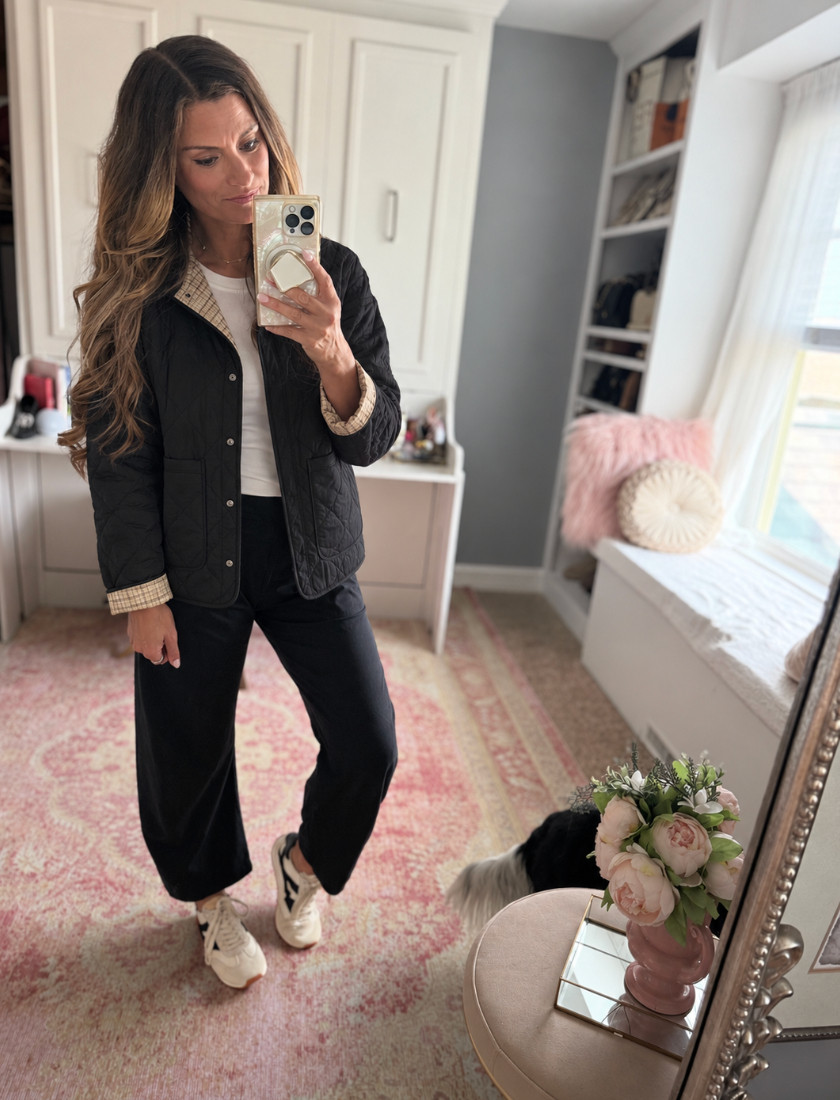 Plaid quilted jacket for fall 

 