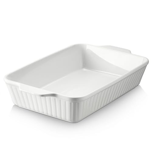 DOWAN Casserole Dish, 9x13 Ceramic Baking Dish, Large Lasagna Pan Deep for Oven, 4.2 Quarts Bakin... | Amazon (US)