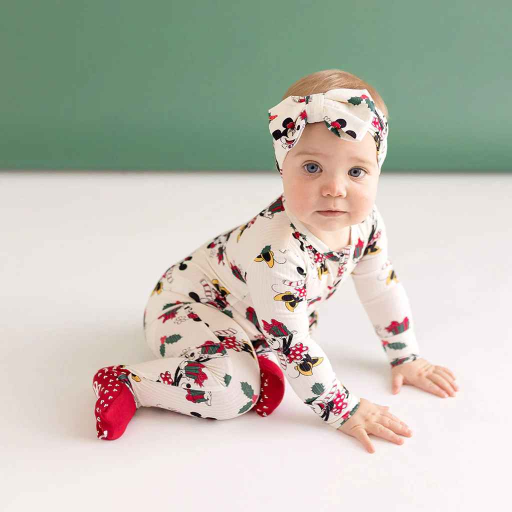 Disney White Baby Convertible Sleeper | Disney Minnie Mouse Holiday | Posh Peanut