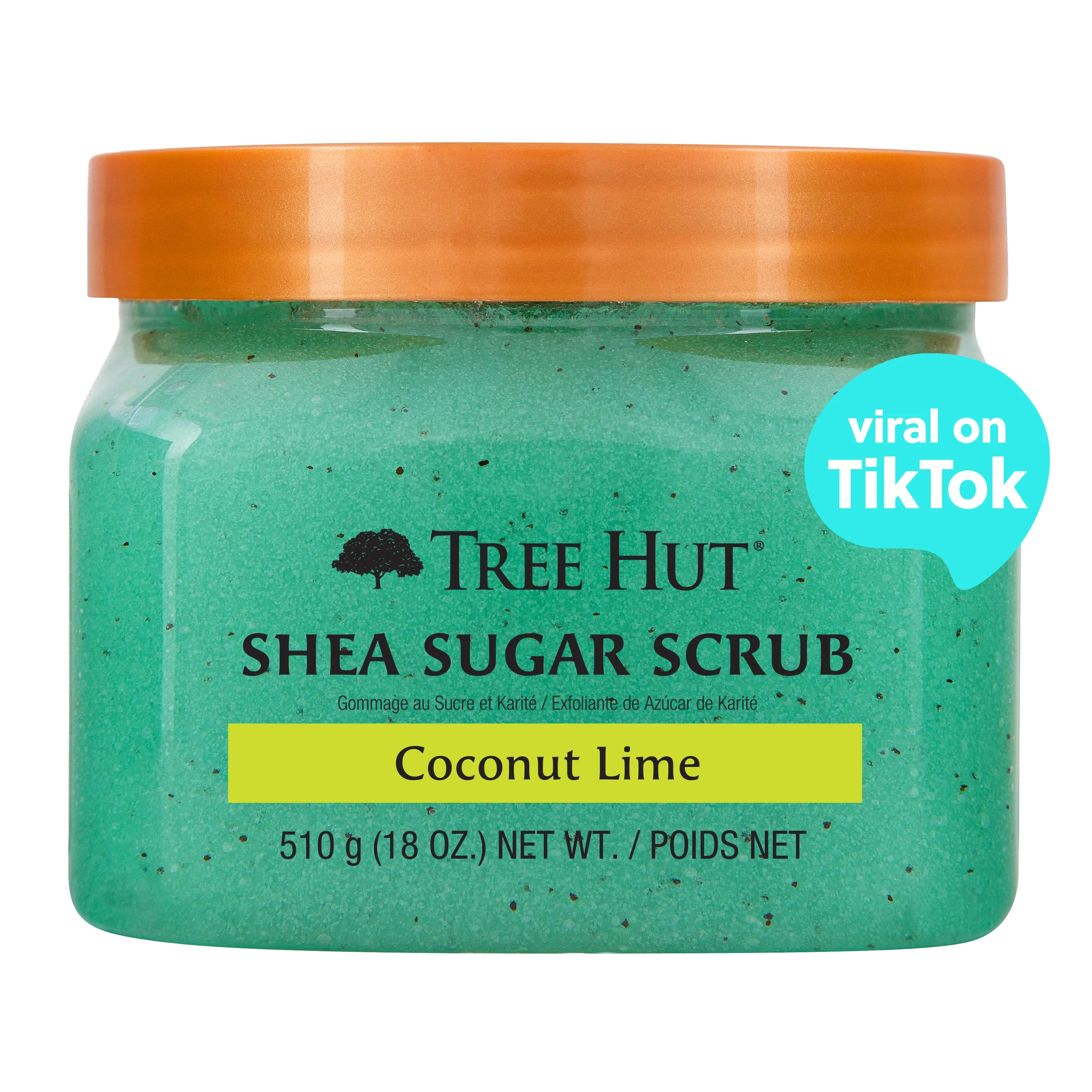 Tree Hut Coconut Lime Shea Sugar Exfoliating and Hydrating Body Scrub, 18 oz. | Walmart (US)