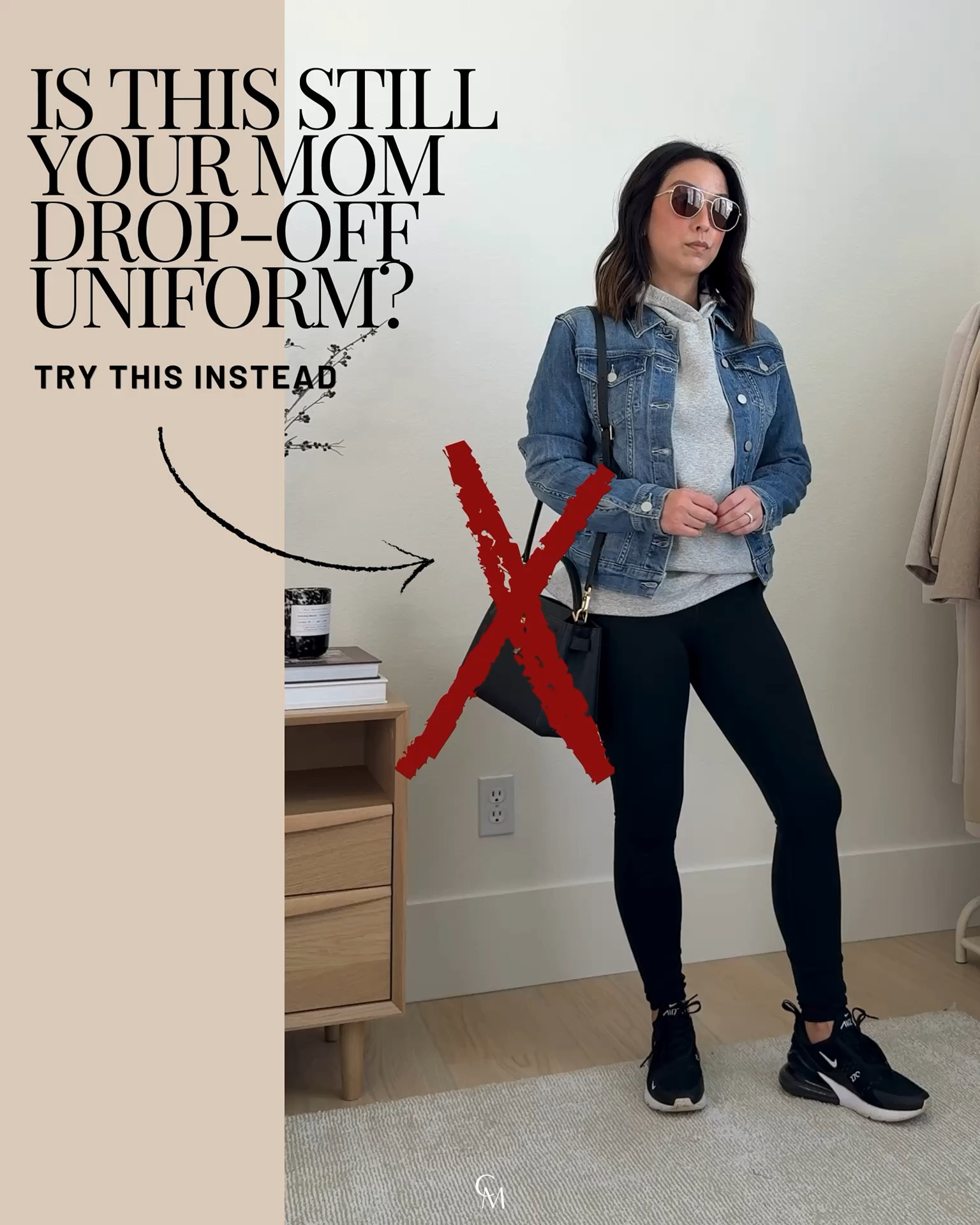 Comfort is non-negotiable for drop-off, but leggings aren’t the only option. These are some of my favorite comfortable alternatives that still feel pulled together.

Look 1:
Zella windbreaker xs 
Everlane box cut tee medium 
Ruti pants petite 4 
Everlane leather sandals 5 - old, linked similar
Quince bucket bag 
Polo hat 
Electric picks earrings 
Electric picks necklace

Look 2:
Gap polo sweatshirt small, could size down to an xs - linked similar 
J.crew cashmere sweater xs 
Varley rolled cuff pants xs 25" inseam 
Bimba y Lola sneakers 5 
Polo hat - color is old, linked similar
Mansur Gavriel tote - color is old 
Electric Picks earrings

Look 3:
Aritzia tee medium 
Old Navy barrel tech pants petite xs - sold out, linked similar
Everlane sandals 5 - old, linked similar 
Varley tote 
Varley green jacket small - sold out
YSL Sunglasses 
Dorsey James necklace 15" 
J.Crew earrings - old

Look 4:
Everlane box cut tee medium 
Mother sweatshirt, size small 
Ruti wide ish pants petite 4 
Black suede studio sandals 5 
Quince bucket bag 
Polo Ralph Lauren hat - color is sold out
Dorsey James necklace 15" 
Electric Picks earrings

Look 5:
AYR tee medium
Pistola white cargos petite 25
Madewell sandals 5
Liffner raffia tote
Everlane cashmere boxy sweater xs
Polo Ralph Lauren hat

Look 6:
Varley tank small 
Varley cargo pants xs 
Banana Republic sandals 5 - old, linked similar
Amazon tote 
YSL Sunglasses 
Dorsey James necklace 15" 
J.Crew earrings

#LTKmomlife #LTKPetite