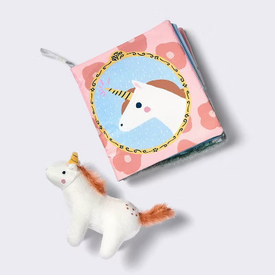 Interactive Soft Book and Plush Toy - Unicorn - Cloud Island™: Toddler Educational Learning Tool, Polyester Material | Target