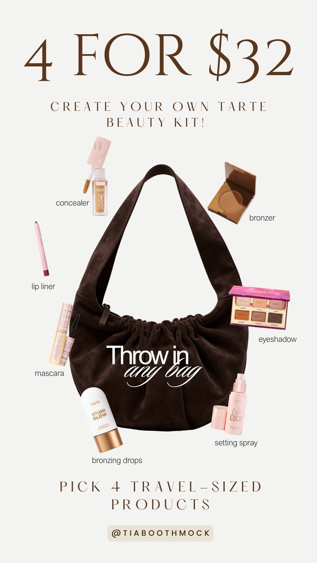 One of my favorite sales on @TarteCosmetics is live now! 4 for $32 travel size items. So easy to throw in your bag and touch up on the go! #tartepartner 

#LTKSaleAlert #LTKmomlife #LTKgrwm