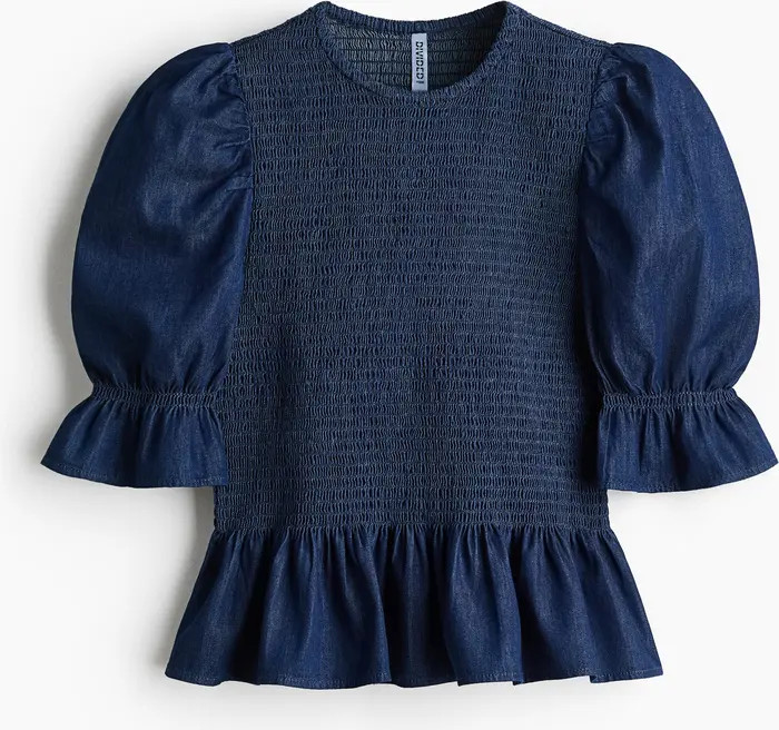 Smocked Denim Blouse | Nordstrom