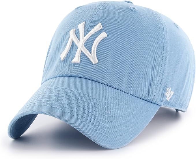 '47 Brand MLB NY Yankees Clean Up Cap - Columbia (Baby Blue) | Amazon (US)