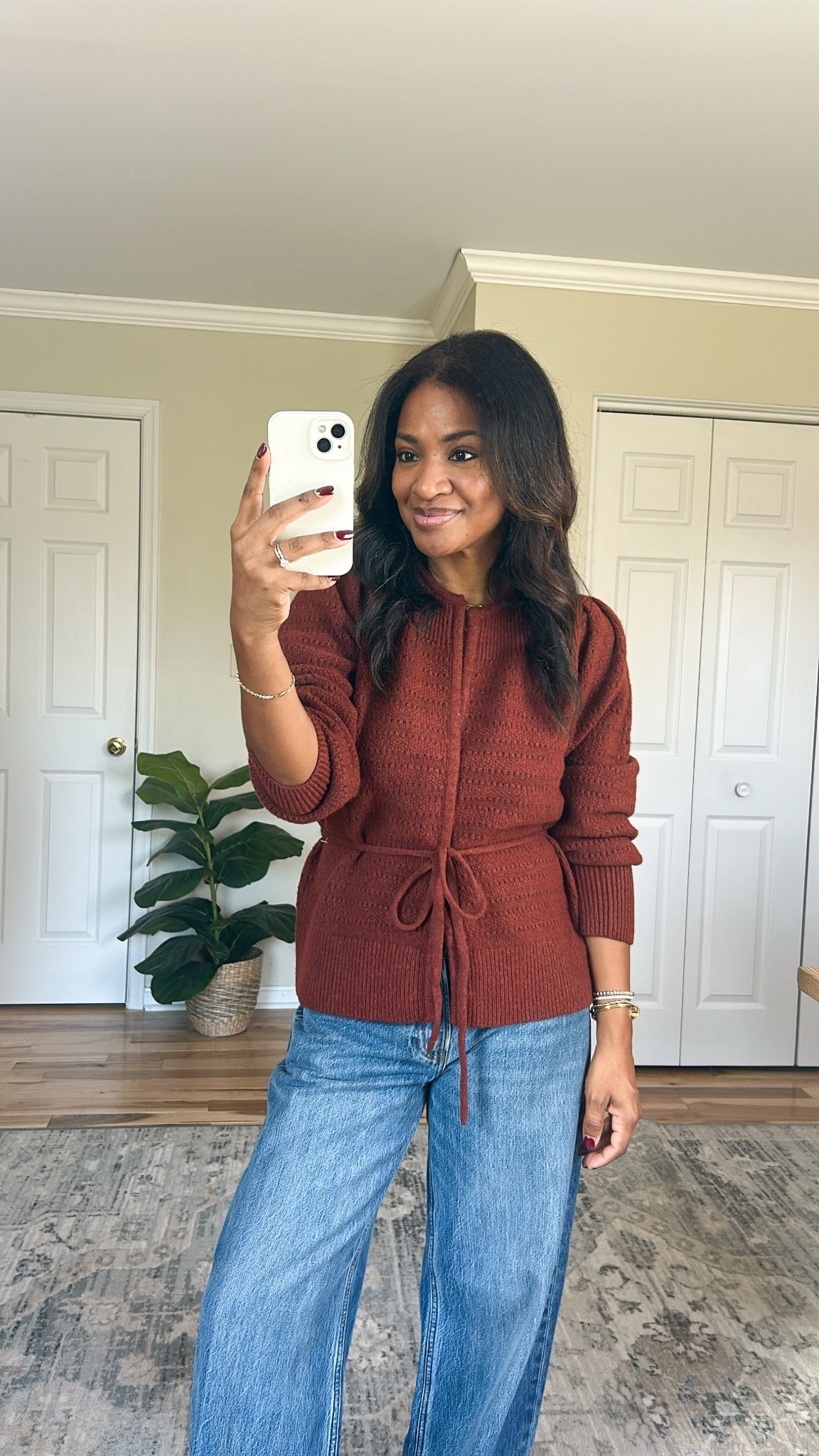 This is itchy so make sure you wear a long sleeved top underneath! Wearing a small

#LTKgrwm #LTKootd #LTKOver40