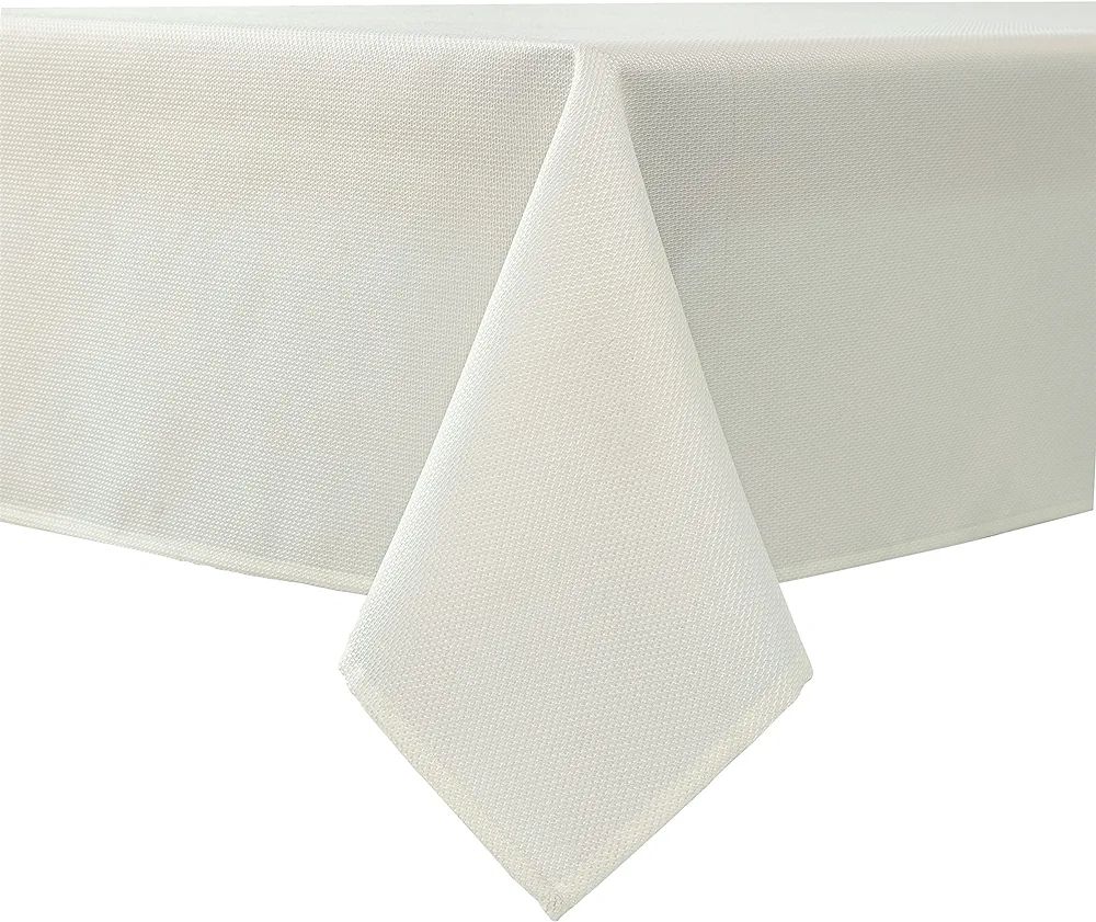 Biscaynebay Textured Fabric Tablecloths 90 X 156 Inches Rectangular, Ivory Water Resistant Tablec... | Amazon (US)