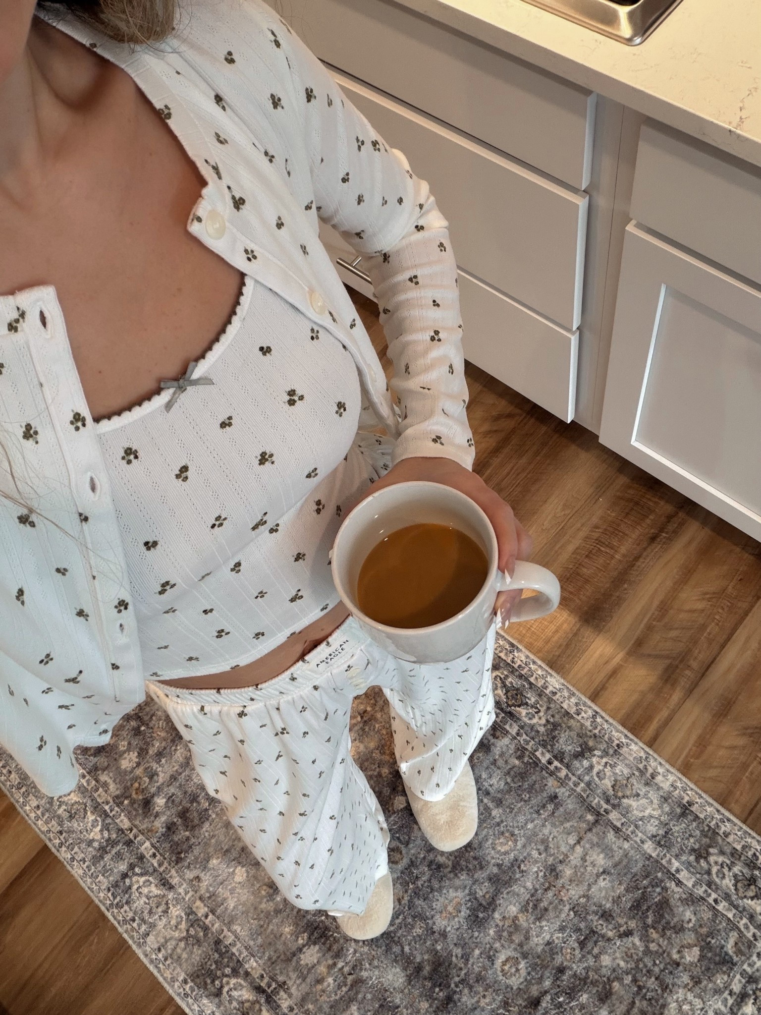 cutest matching pj set! 3 pieces — cardigan, cami & wide leg pants and so soft! Size xxs 

#LTKFindsUnder50 #LTKFindsUnder100 #LTKSeasonal