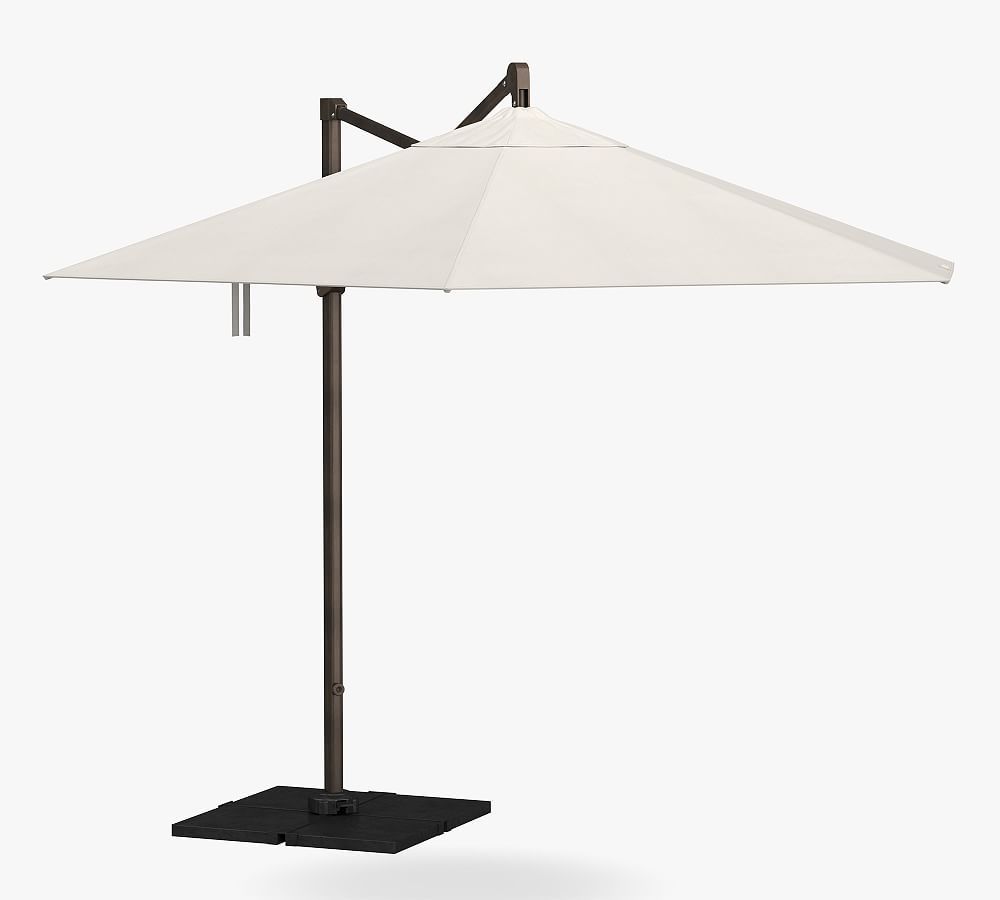 10' Round Cantilever Outdoor Patio Umbrella - Rustproof Aluminum Frame with Base | Pottery Barn (US)