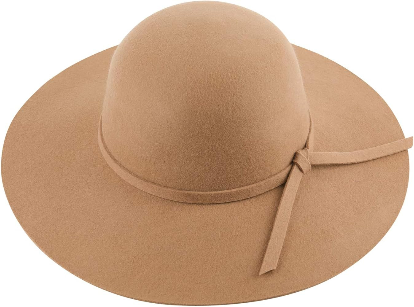 Lanzom Women Lady Retro Wide Brim Large Floppy Panama Hat Belt Wool Fedora Hat | Amazon (CA)