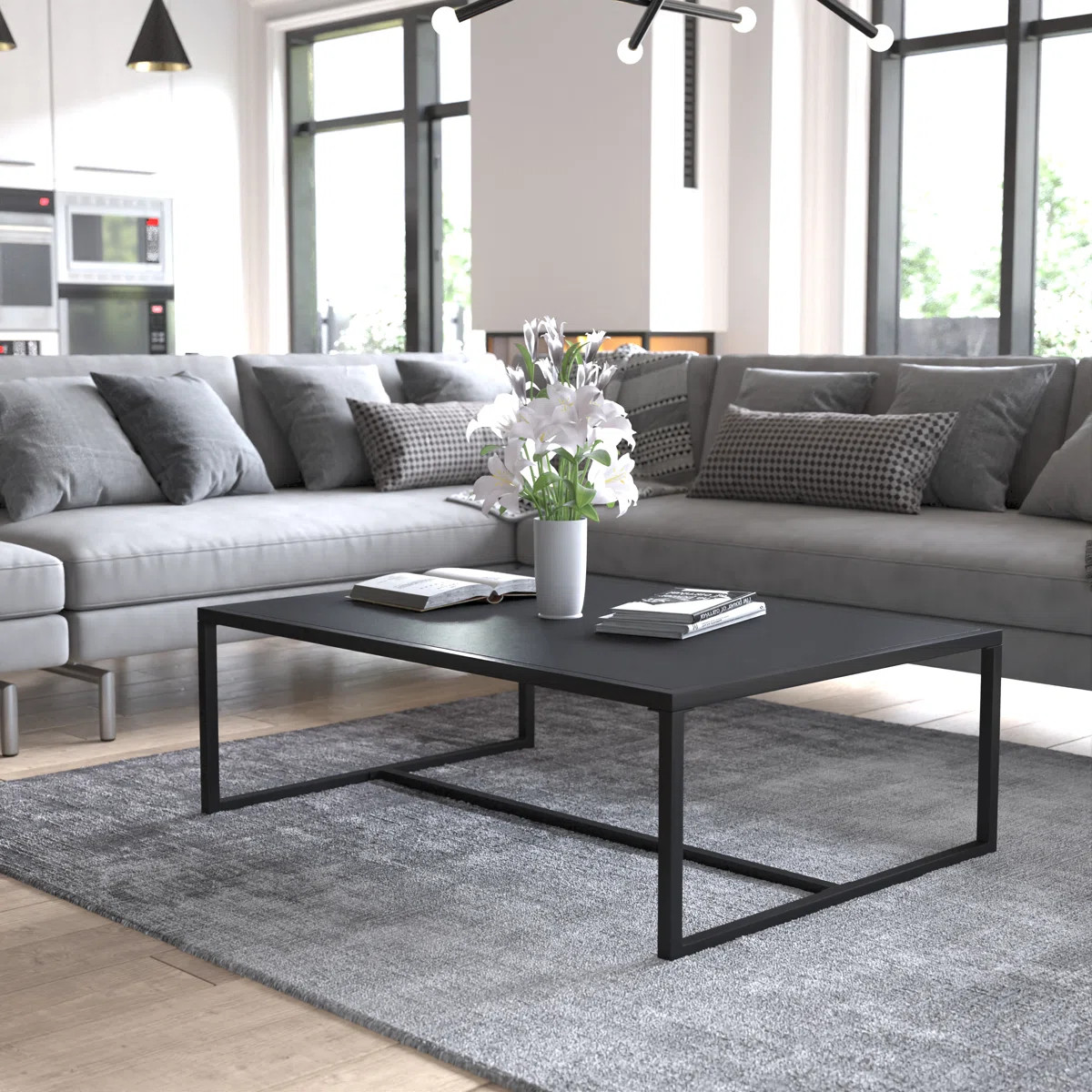 All-Weather Commercial Grade Indoor/Outdoor Steel Patio Coffee Table | Wayfair North America