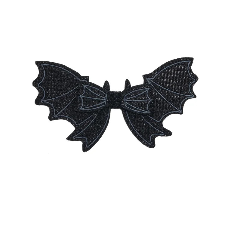 Way to Celebrate Halloween Women's Bat Bow Hair Clip, Black, 1 Piece, Alligator Hair Clip | Walmart (US)
