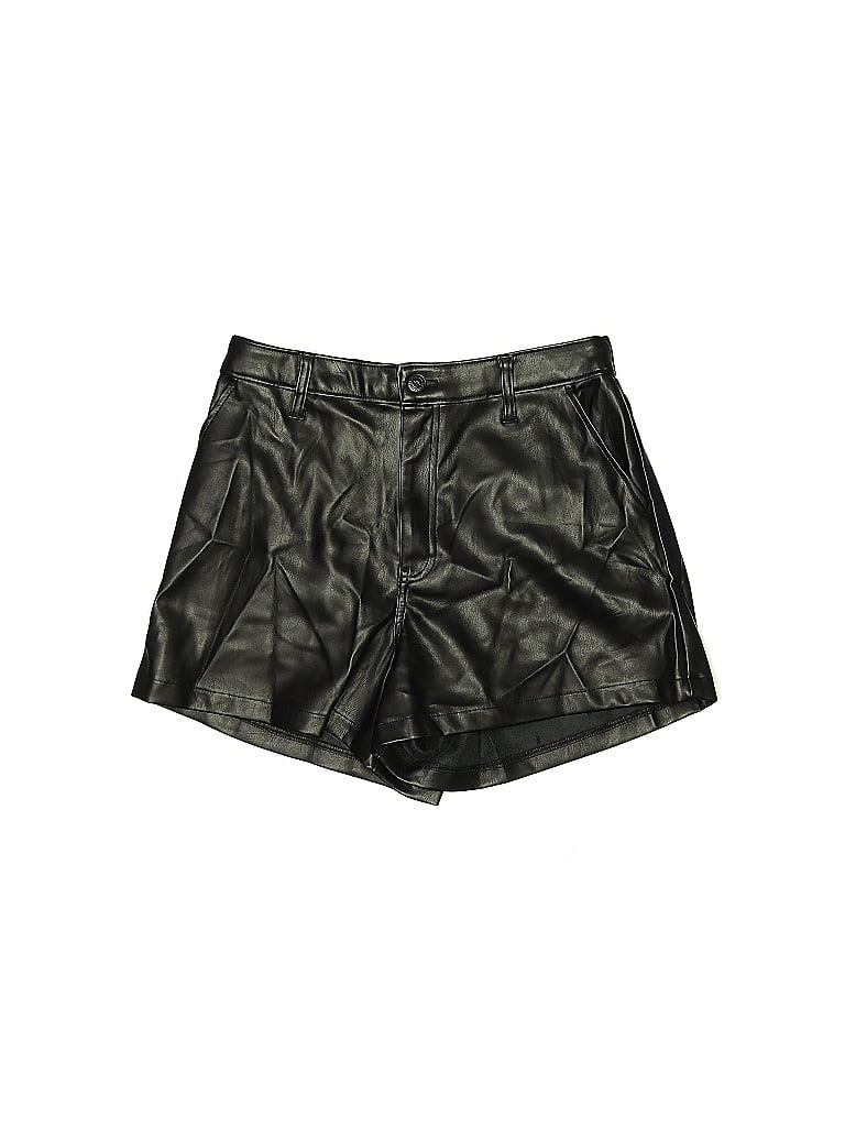 Hollister Faux Leather Shorts: Black Bottoms - Size Medium | ThredUp