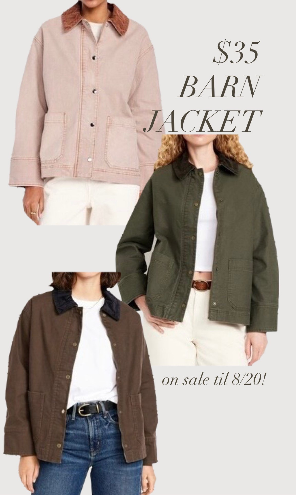 40% off this $60 canvas barn jacket making it $35! Sale ends 8/20! 

#LTKFindsUnder100 #LTKFindsUnder50 #LTKSaleAlert