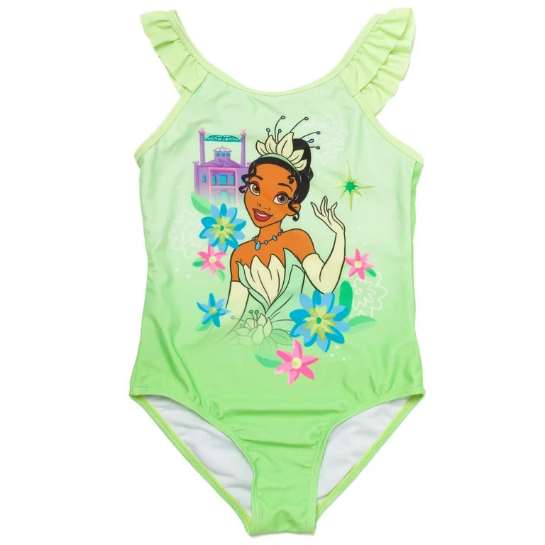 Disney Princess Tiana UPF 50+ One Piece Bathing Suit Toddler to Little Kid | Walmart (US)