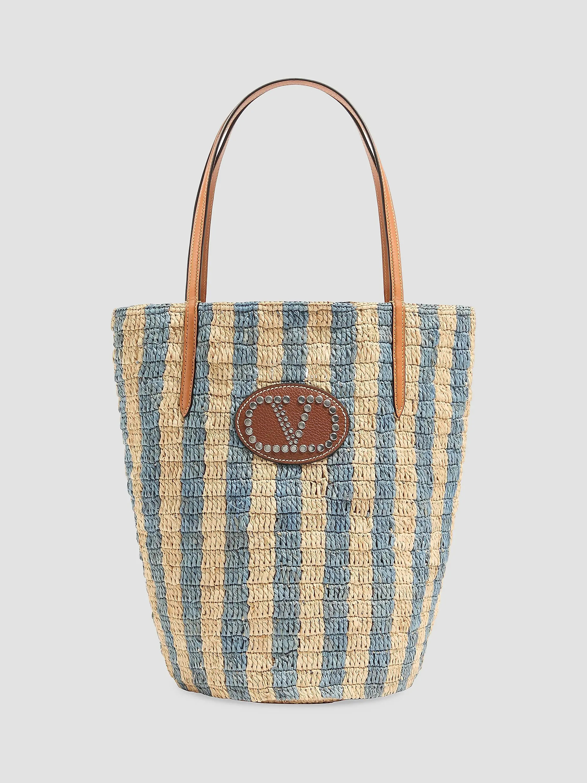 Striped Raffia Shopping Bag | Saks Fifth Avenue