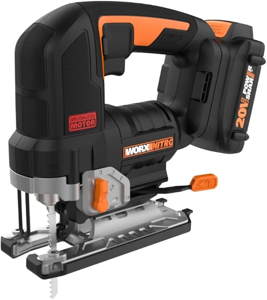 Worx NITRO 20V Power Share Cordless Jigsaw with Brushless Motor - WX542L (Battery & Charger Inclu... | Amazon (US)
