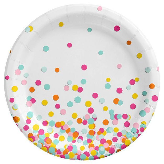 20ct Confetti Print Snack Plates - Spritz&#8482; | Target