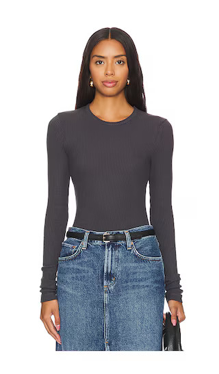 Alma Shrunken Tee in Shade | Revolve Clothing (Global)