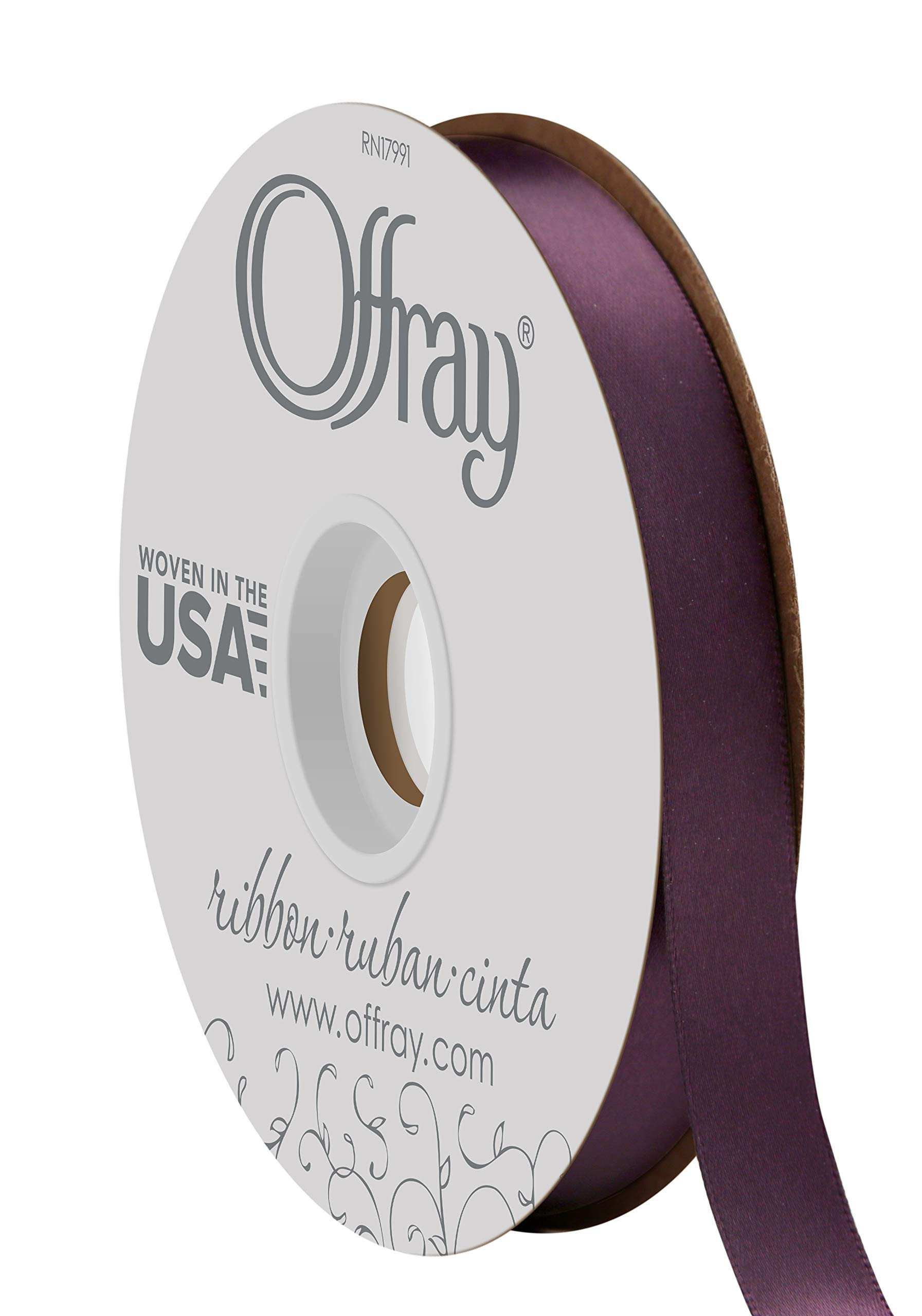 Double Face Satin Ribbon, 50 Yards, Eggplant | Amazon (US)
