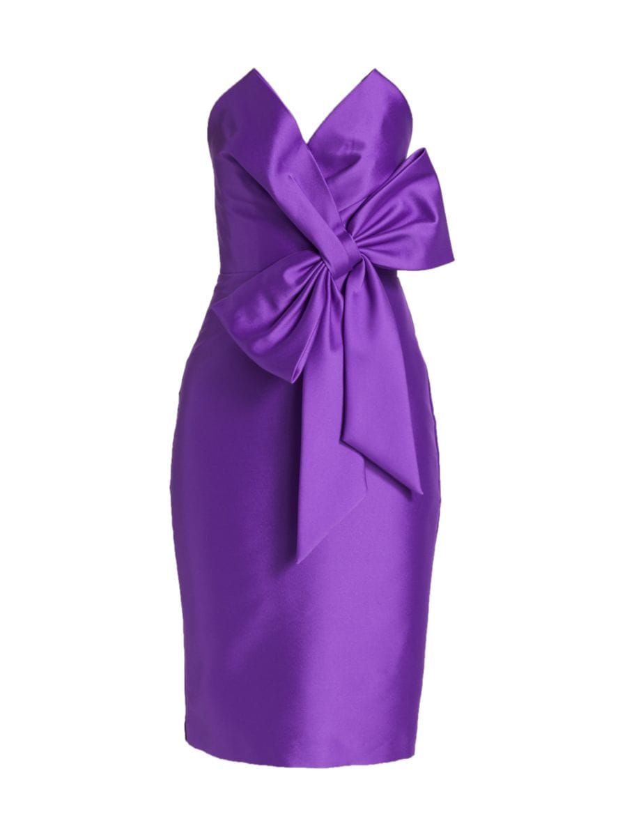 Satin Bow Bustier Dress | Saks Fifth Avenue