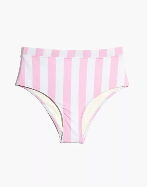 Solid & Striped® Lilo High-Waist Bottom in Cotton Candy Stripe | Madewell