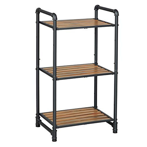 VASAGLE Bathroom Shelf, 3-Tier DIY Storage Rack, Industrial Style Extendable Plant Stand with Adj... | Amazon (US)
