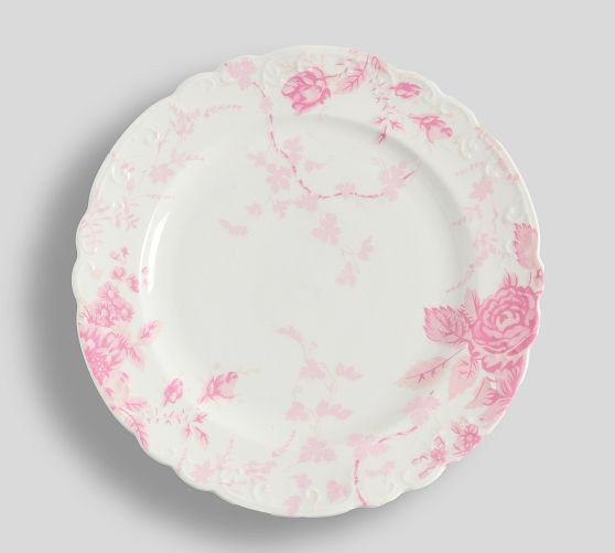 LoveShackFancy Rose Porcelain Salad Plates - Set of 4 | Pottery Barn (US)
