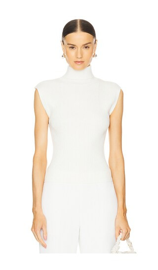 Kinley Turtle Neck Top in Ecru | Revolve Clothing (Global)