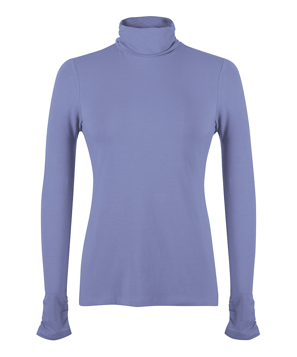 Aventura Women's Turtlenecks Blue - Blue Ice Eden Turtleneck Top - Women | Zulily