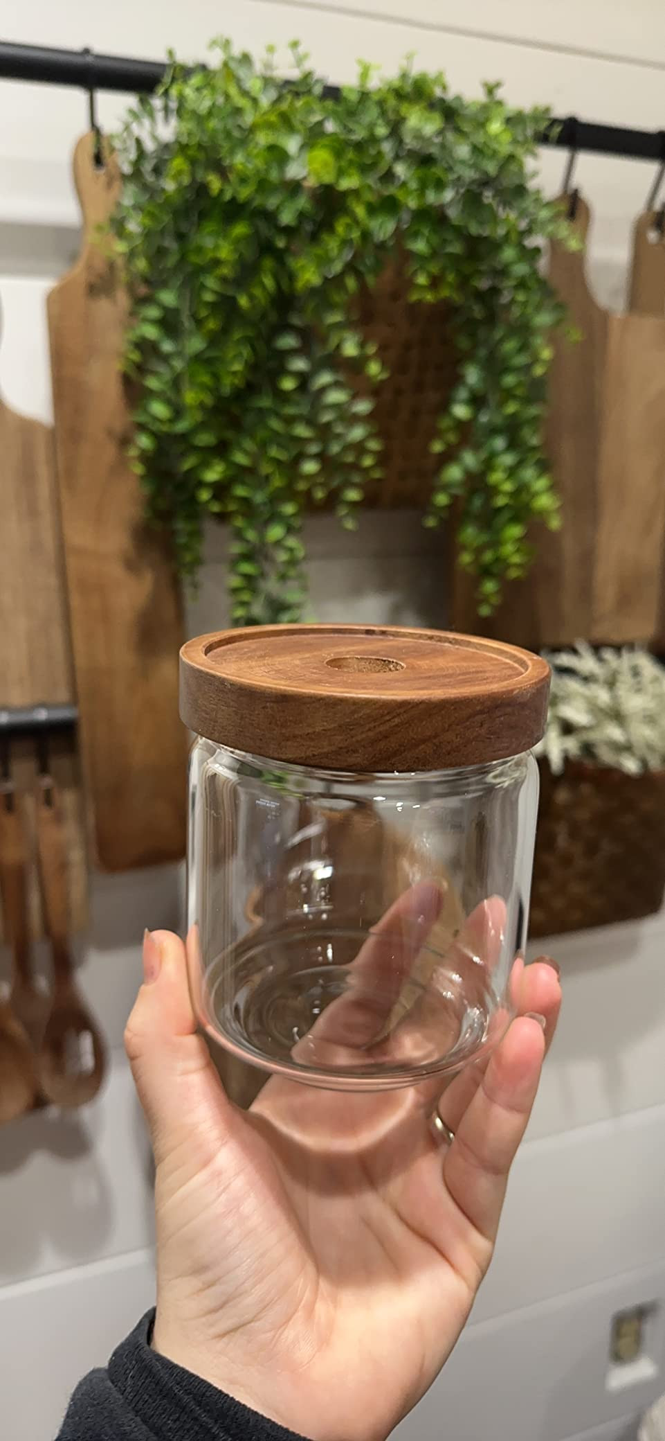 SAIOOL Glass Jars, Food Storage Containers with Airtight Acacia Lids, 20FL OZ(600ml) Glass Canist... | Amazon (US)