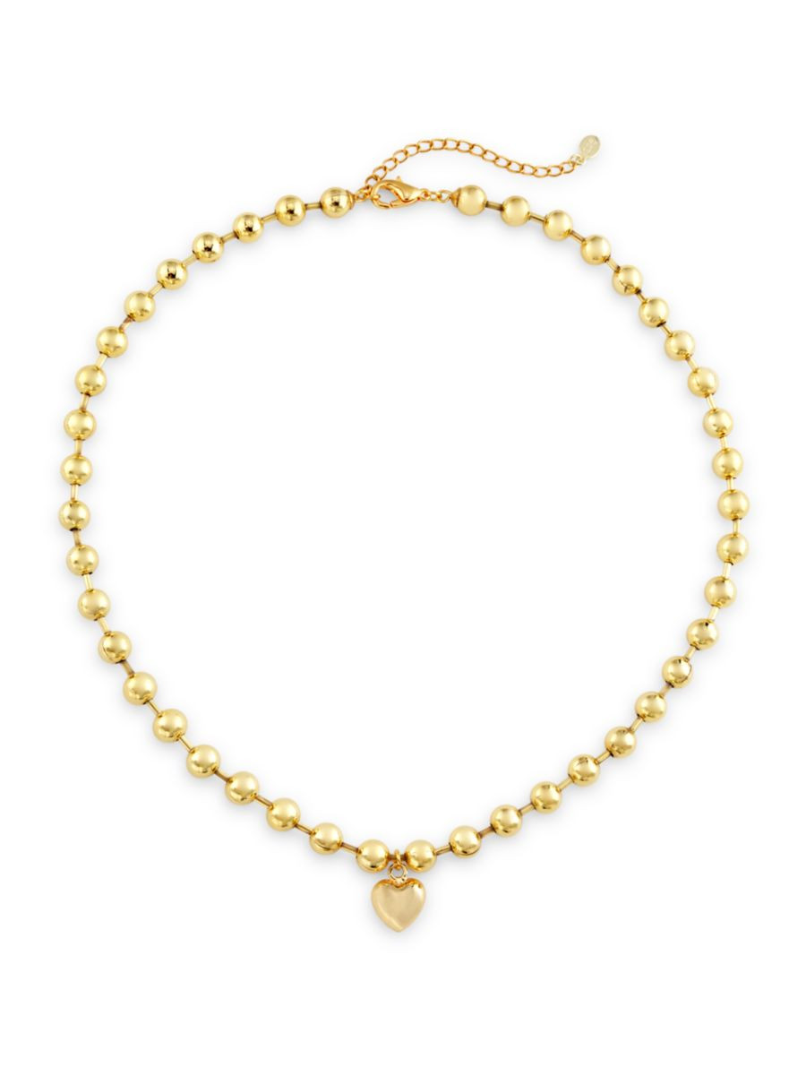 14K-Gold-Plated Heart Pendant Necklace | Saks Fifth Avenue