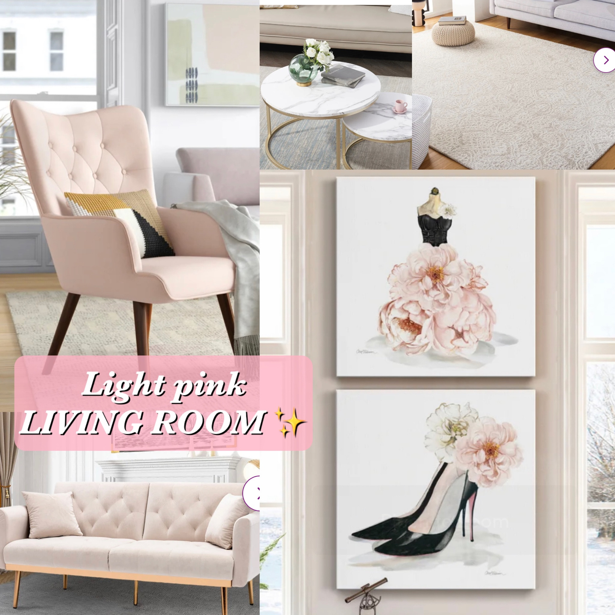 Light pink aesthetic living room furniture 🌸

#LTKfamily #LTKhome #LTKFind
