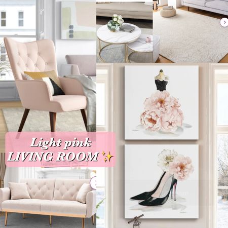 Light pink aesthetic living room furniture 🌸

#LTKfamily #LTKhome #LTKFind