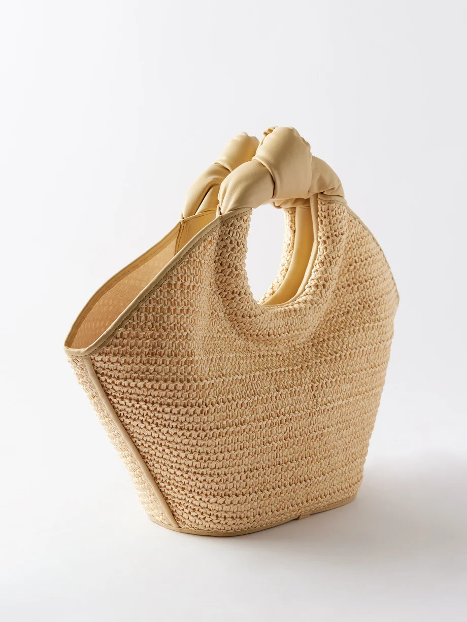 Castell leather and raffia tote bag | Matches (UK)