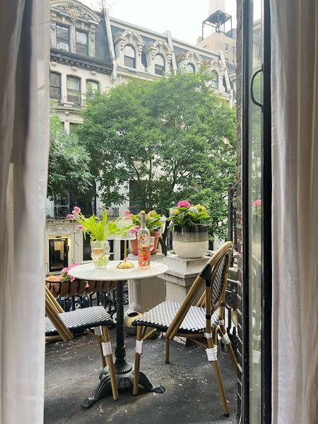 Small marble bistro table, bistro cafe chairs

#LTKHome