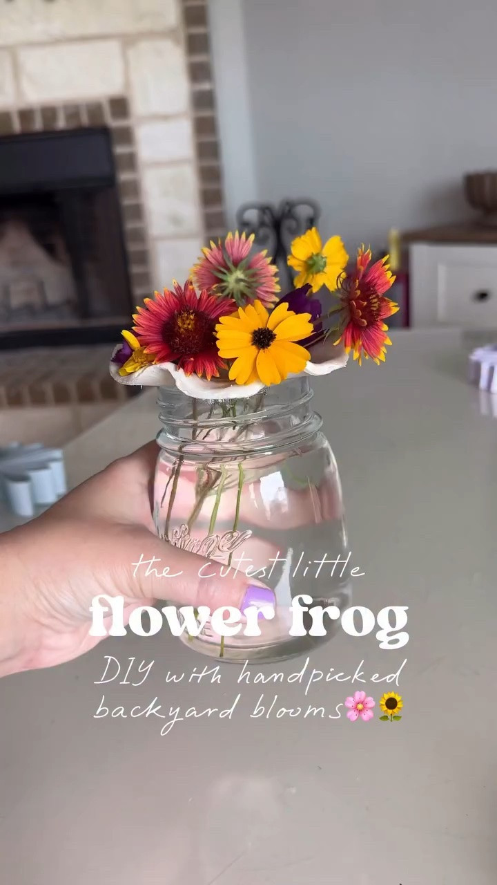 Making the sweetest little flower frog DIY with flowers picked by tiny hands 🌼💐 He’s always bringing me tiny bouquets from the yard, so I started calling him my own little Ferdinand. I love everything they pick for me 🌸

We turned his backyard treasures into the prettiest little flower arrangement, and somehow this simple flower frog DIY became one of my favorite memories 🌿✨

#FlowerFrog #craftymom #diyhomedecor #summerdiy #WildflowerArrangement craftmom BackyardFlowers NatureCrafts SpringDIY summeractivity HandmadeDecor FlowerArrangementIdeas DIYFlowers ToddlerActivities GardenInspired momlife CozyHomeDecor  millennial mom

#LTKKids #LTKmomlife #LTKdayinmylife