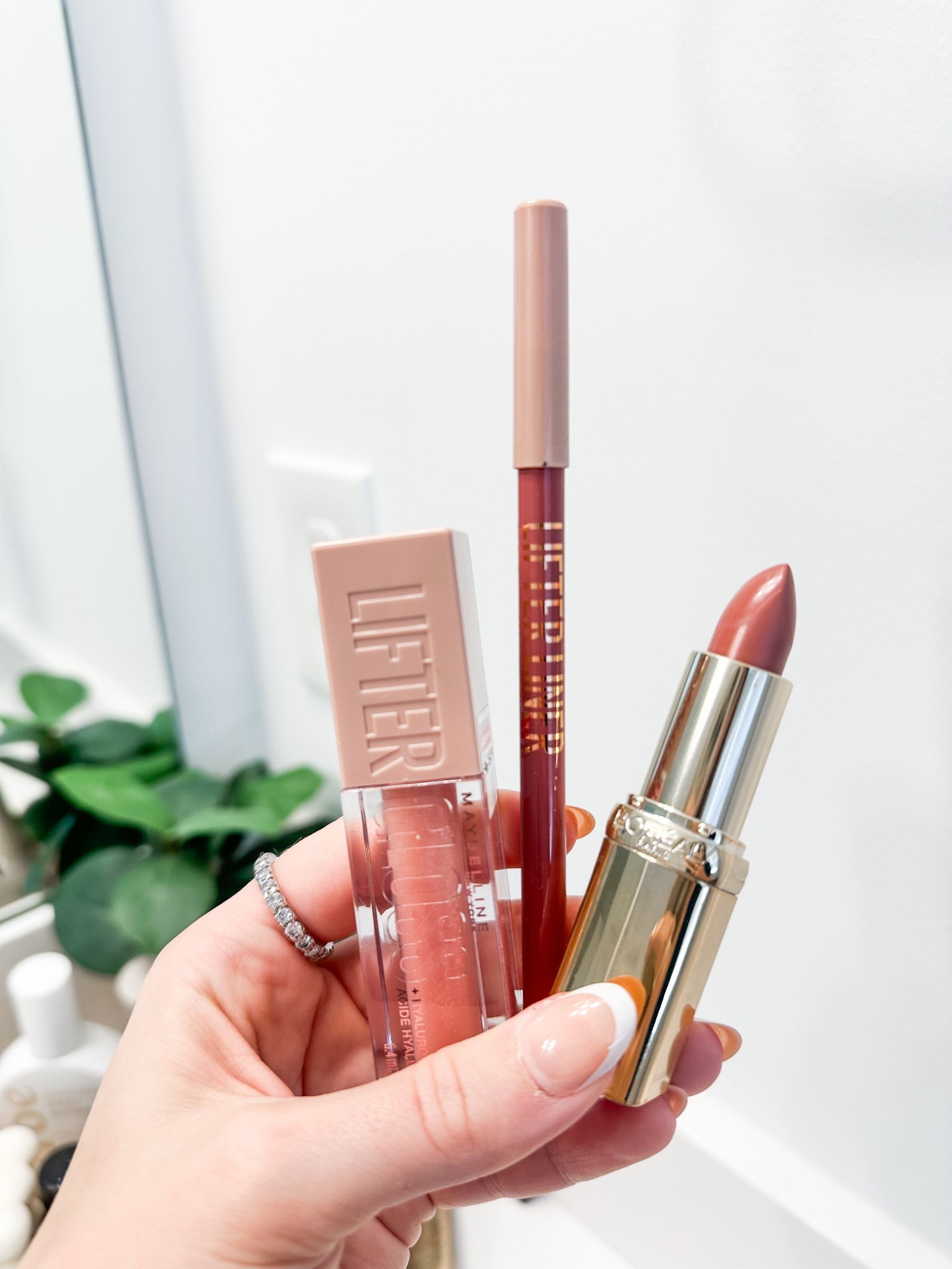 Pinky nude lip combo
Maybelline line leader lip liner
Maybelline opal lip gloss 
Loreal lipstick 800 fairest nude

#LTKBeauty