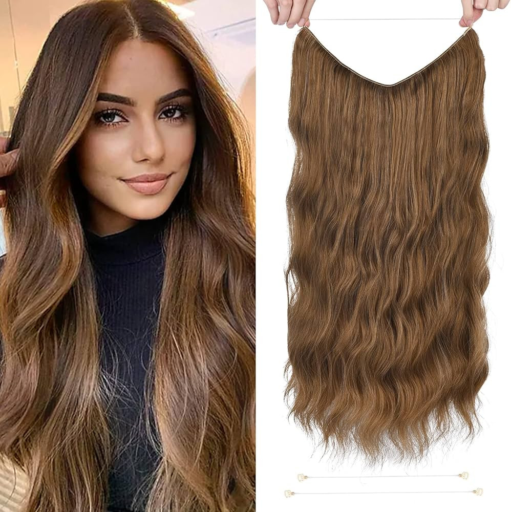 YOGFIT Wreathband Hair Extensions 1 Way Adjustable Headband Size Curly Wavy Wigs Invisible Secret... | Amazon (US)