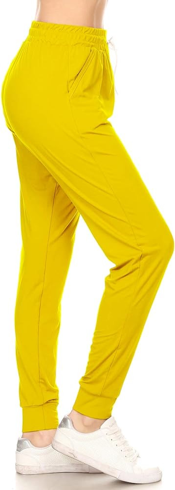 Leggings Depot Women's Relaxed-fit Jogger Track Cuff Sweatpants with Pockets for Yoga, Workout | Amazon (US)