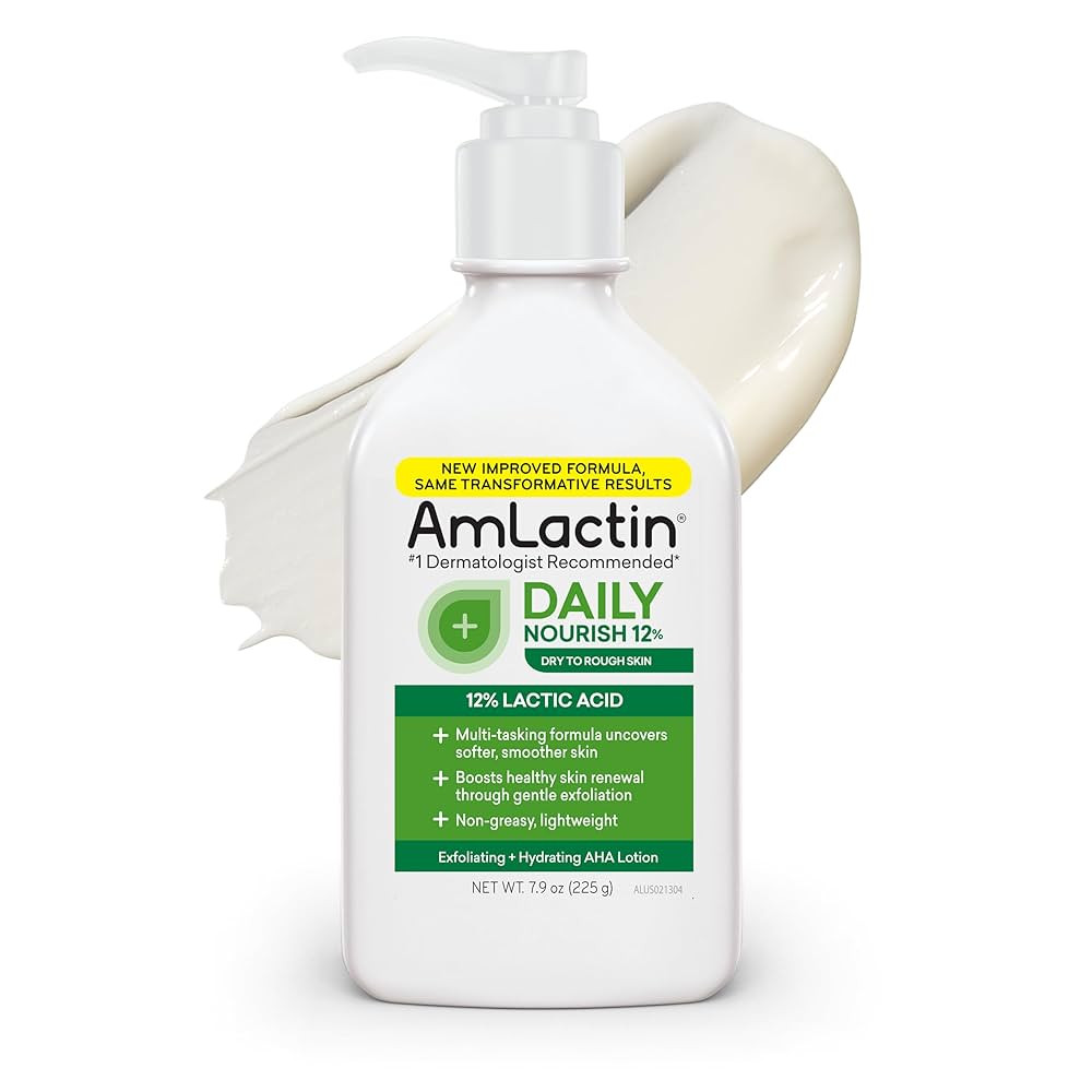 AmLactin Daily Moisturizing Lotion for Dry Skin, 7.9 oz Pump Bottle, 2-in-1 Exfoliator - Body Lot... | Amazon (US)