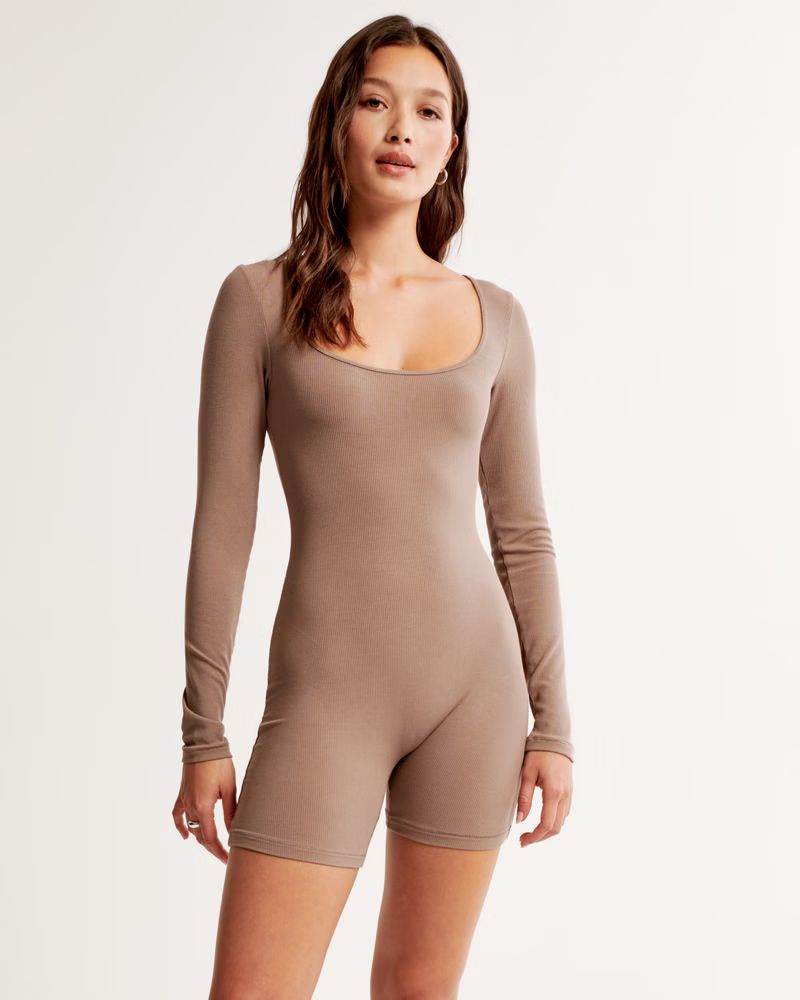 Lounge Long-Sleeve Romper | Abercrombie & Fitch (US)