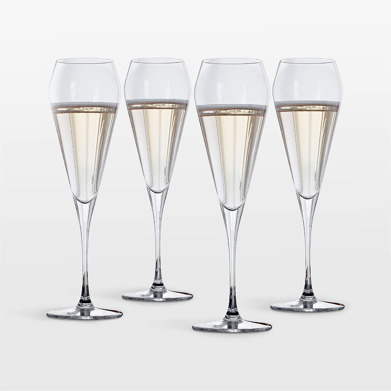 Spiegelau Willsberger 9-Oz. Champagne Glasses, Set of 4 + Reviews | Crate & Barrel | Crate & Barrel