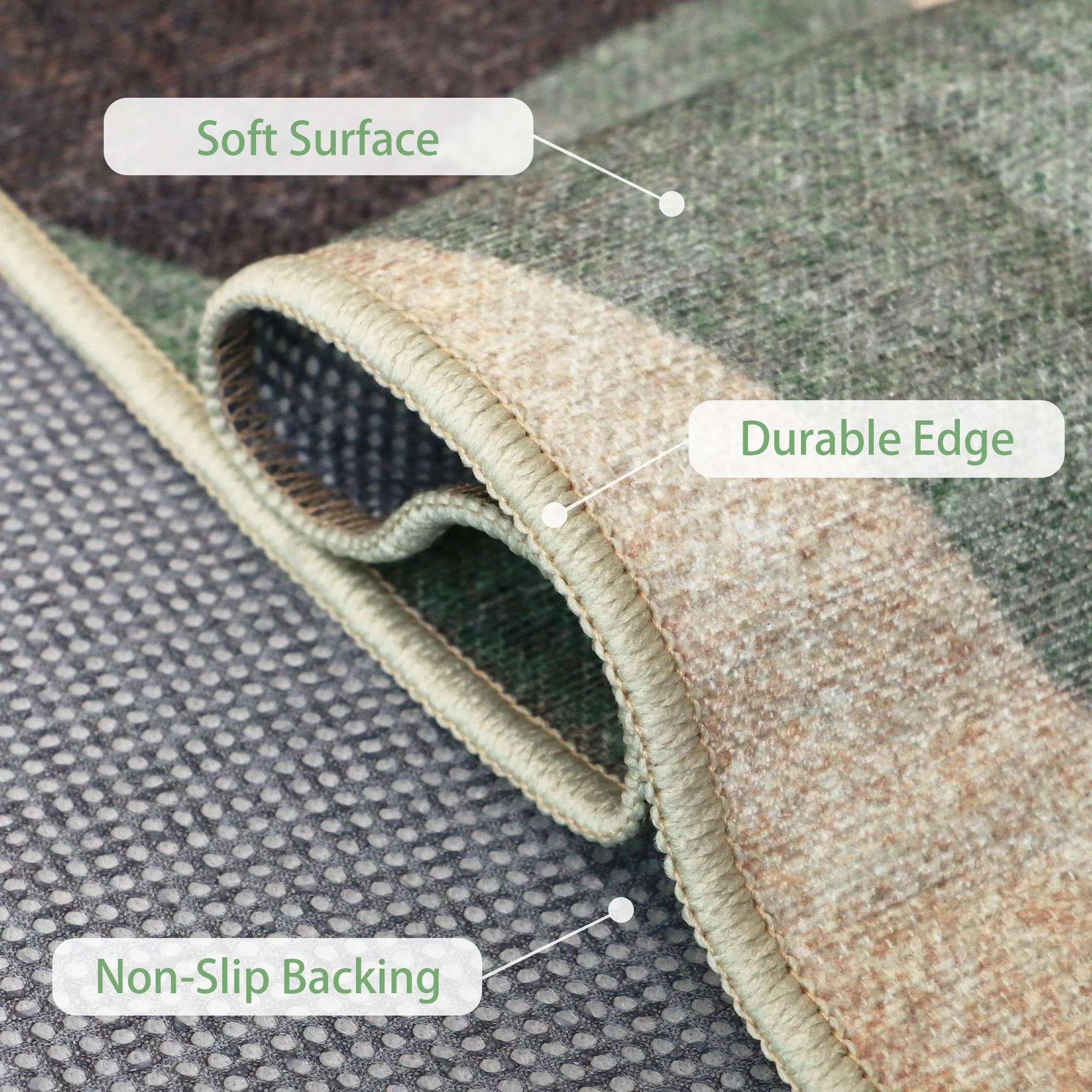 DEORAB Outdoor Rug 9'X12' Chenille Patio Carpet Three-Layer Material Imitation Silicone Spot Mold... | Walmart (US)