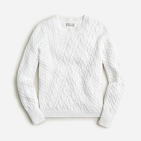 Diagonal cable-knit sweater | J.Crew US