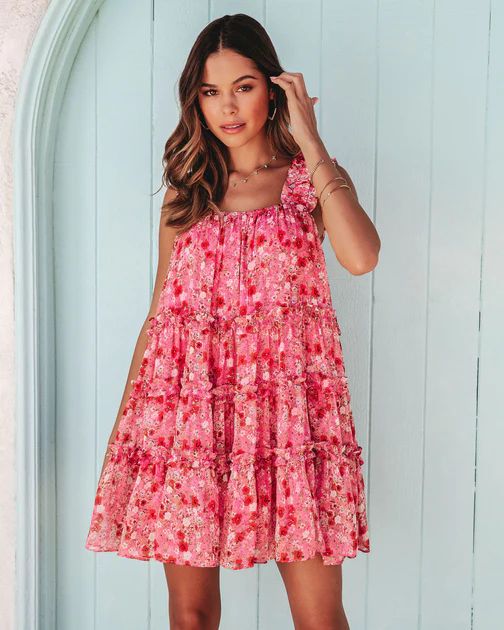 Spring Blossom Floral Tiered Babydoll Dress | VICI Collection