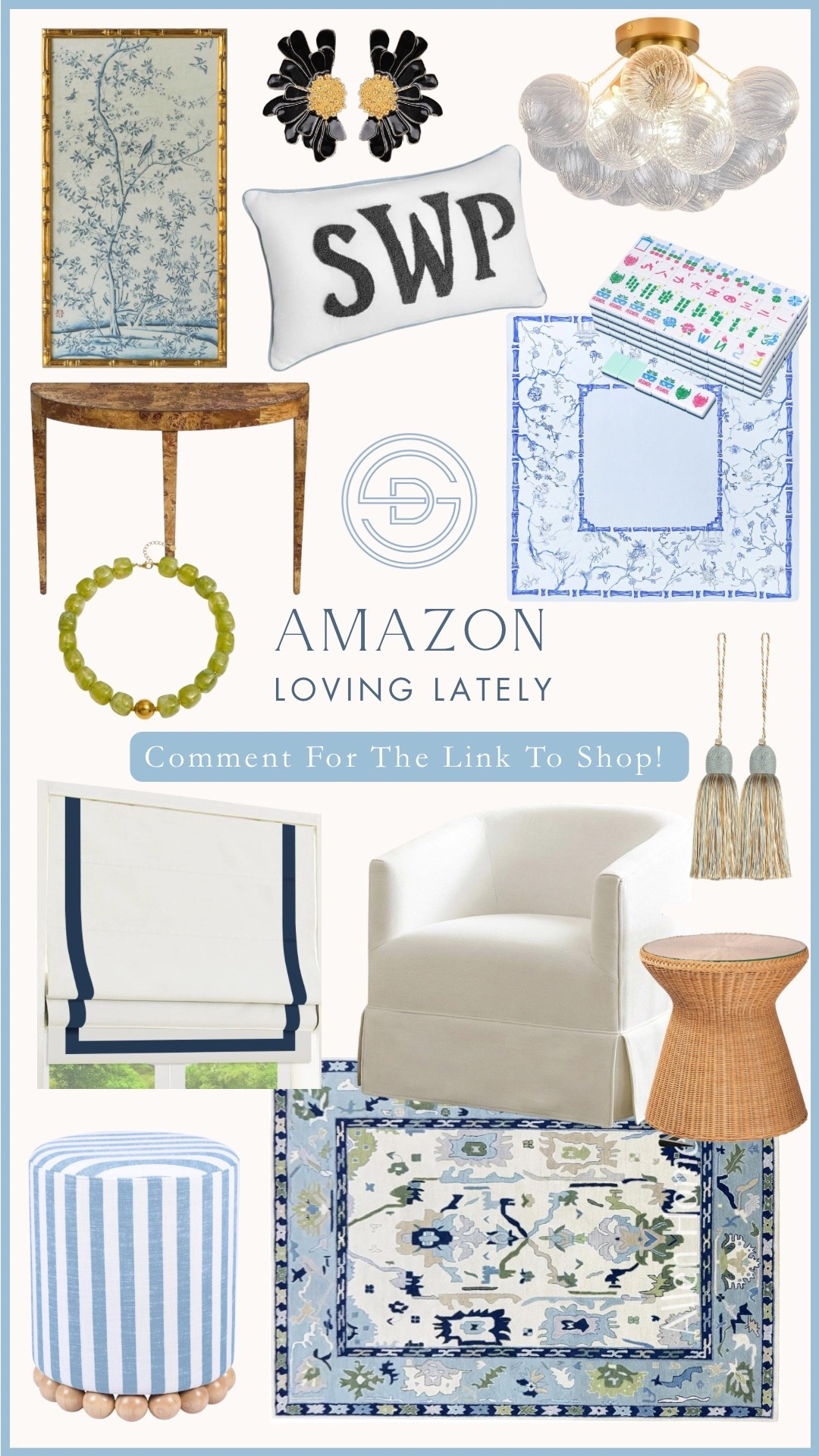 Loving these new Amazon home decor finds and Amazon women’s fashion finds! Perfect for spring! 

Amazon home | affordable home decor | chinoiserie art | Grandmillennial decor | preppy decor | Amazon mahjong tiles

#LTKHome #LTKSaleAlert
