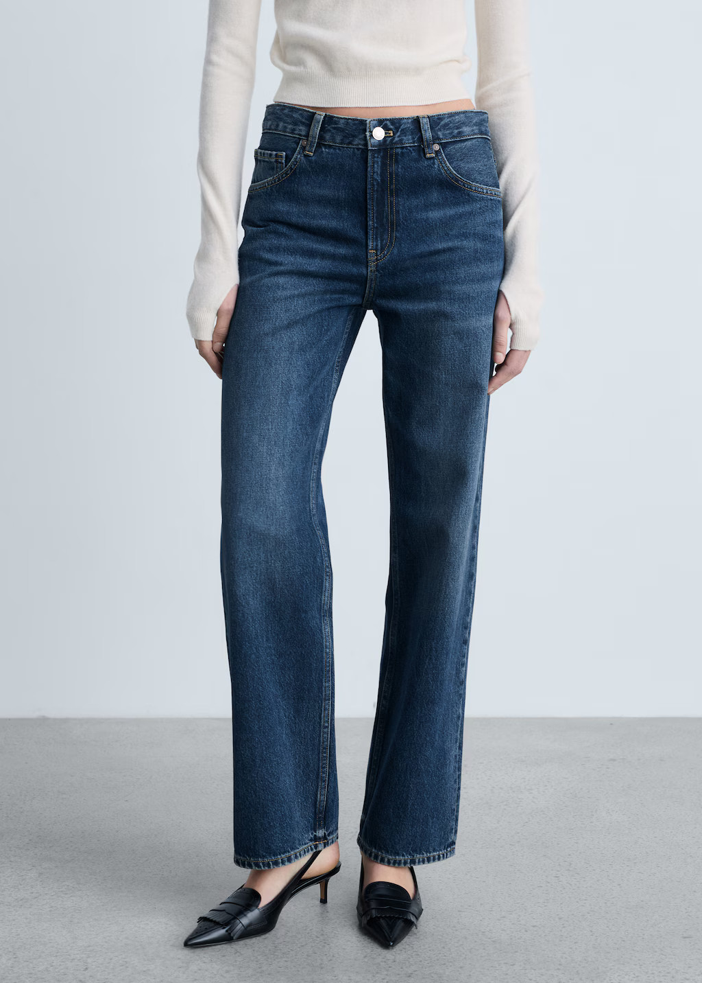 Miami medium-rise straight-fit jeans - Women | MANGO USA | Mango (US/MX/AU)