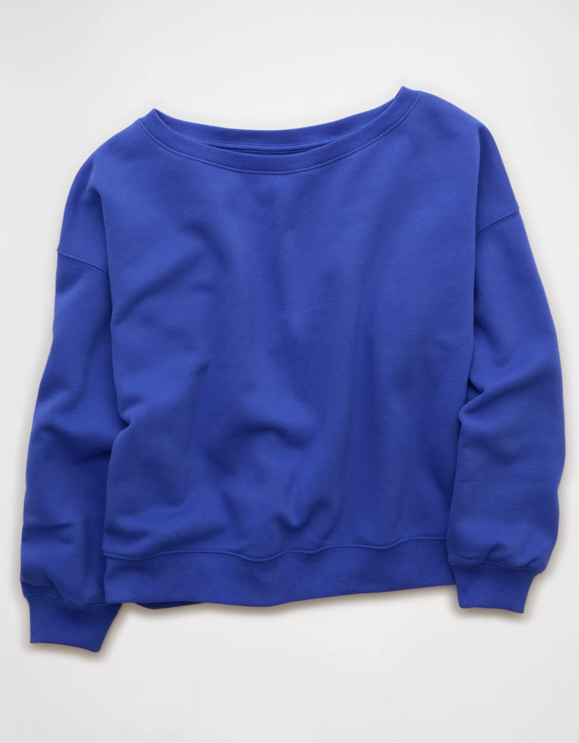 AE Everyday Luxe Off-the-Shoulder Sweatshirt | American Eagle Outfitters (US & CA)