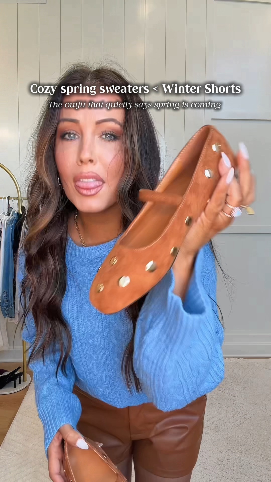 Cozy winter to spring look! This cozy oversized blue sweater from Amazon is so freaking cute and can be styled so many ways! I’m in the size small #amazon #sweaterweather 

#LTKgrwm #LTKOver40 #LTKootd